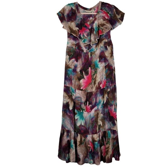 Soft Surroundings Italian Dreams Tiered Maxi Dress PS 3DB44 - Picture 2 of 8